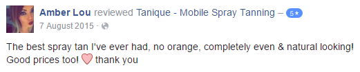 Tanique mobile spray tan reviews in Stafford