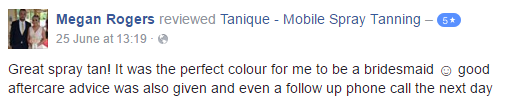 Tanique mobile spray tan reviews in Stafford